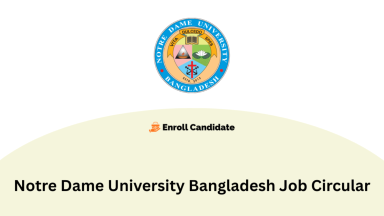 notre dame university bangladesh job circular